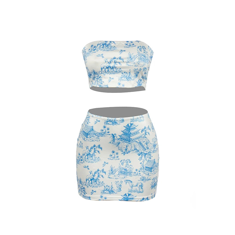 Two-Piece Tube Top + Mini Skirt