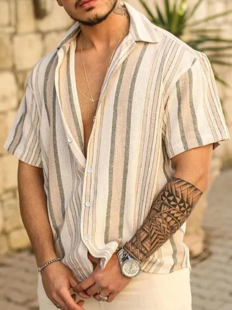Striped Cotton linen Shirt