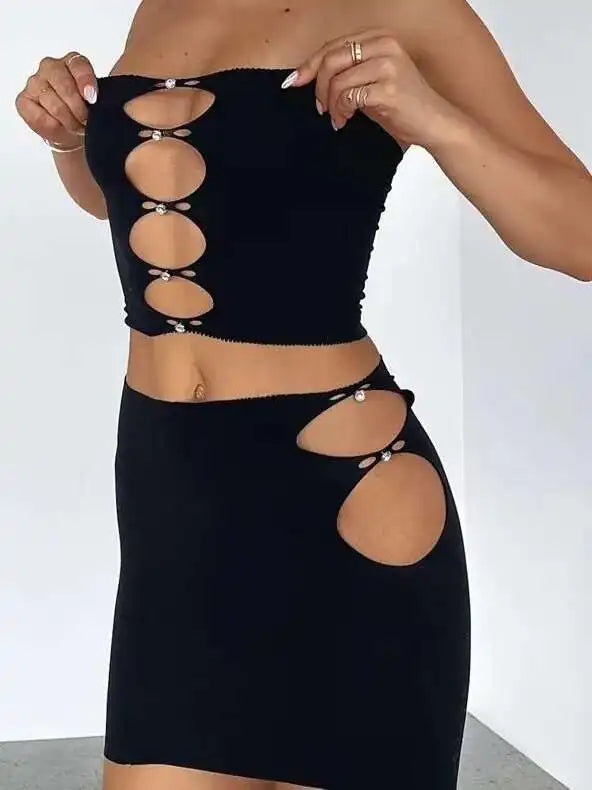 Strapless Lace Mini Dress