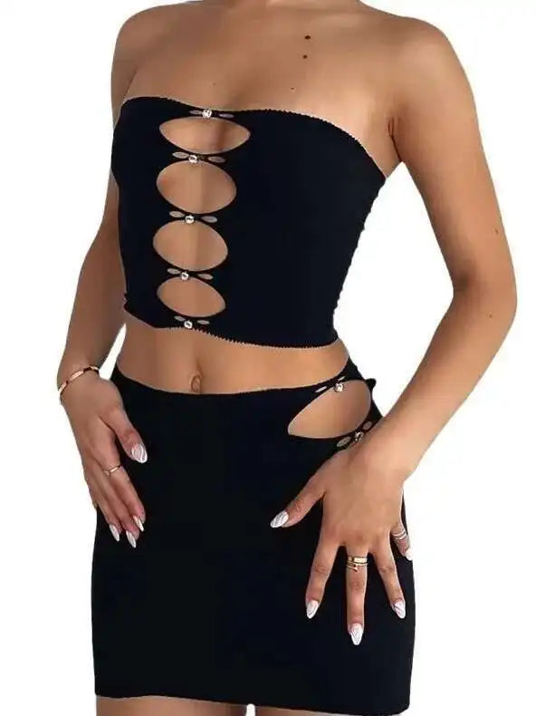 Strapless Lace Mini Dress