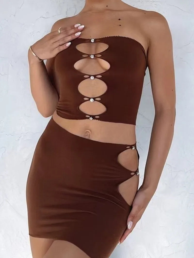 Strapless Lace Mini Dress