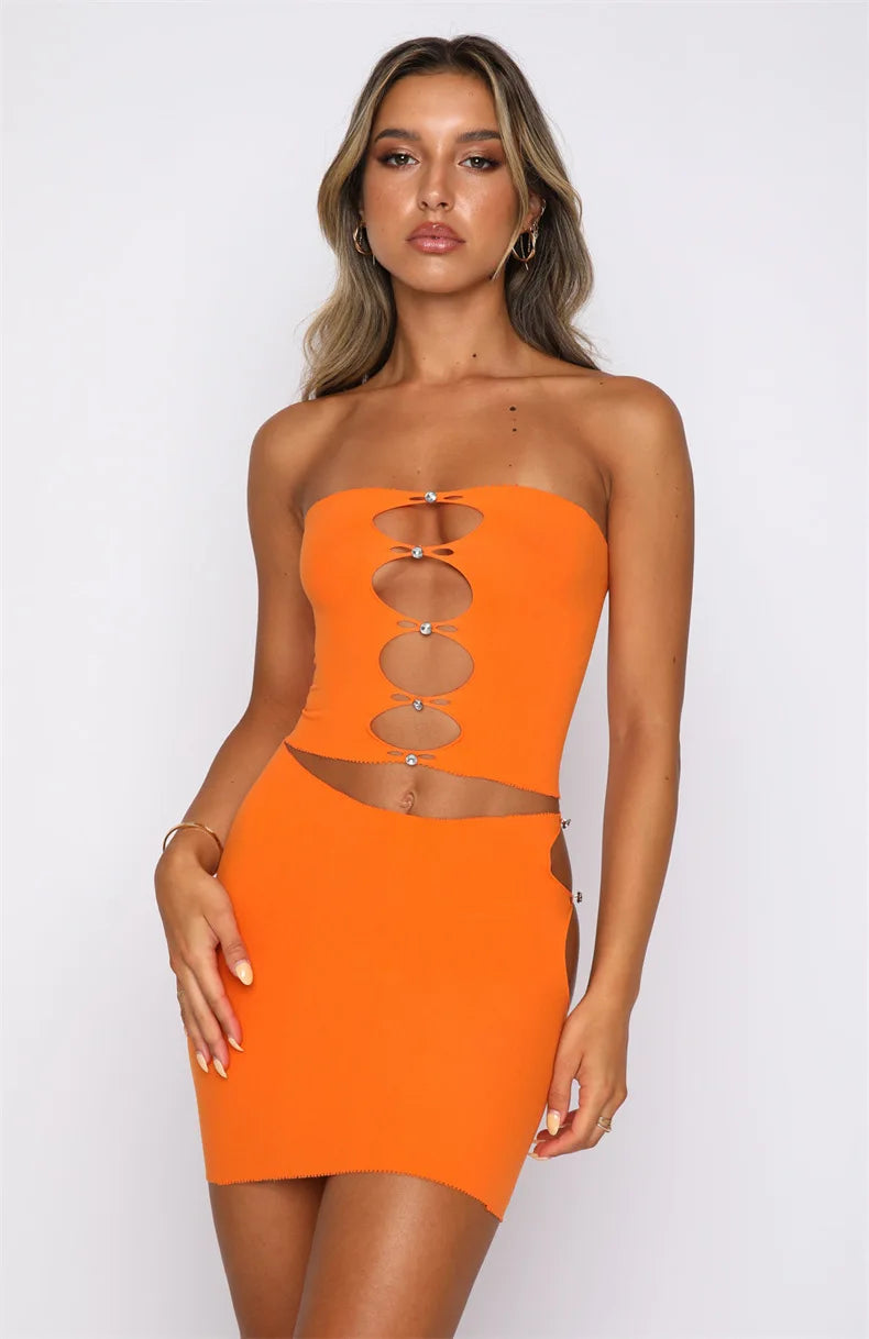 Strapless Lace Mini Dress